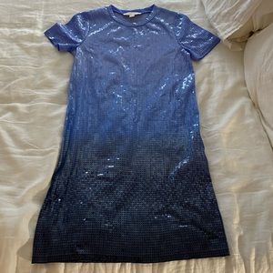 Michael Kors Sequined Ombré Tshirt Dress - XS